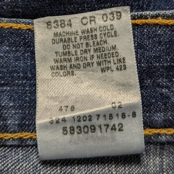 LEVIS OUTBACK Cotton Stretch Flat Front Denim Capris Medium Blue Wash Size 8 Mis - Picture 7 of 14